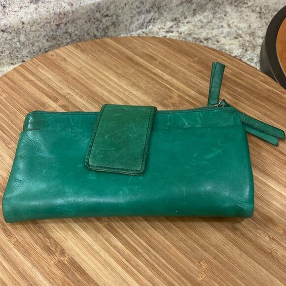 Genicci green distressed leather wallet - Picture 1 of 6